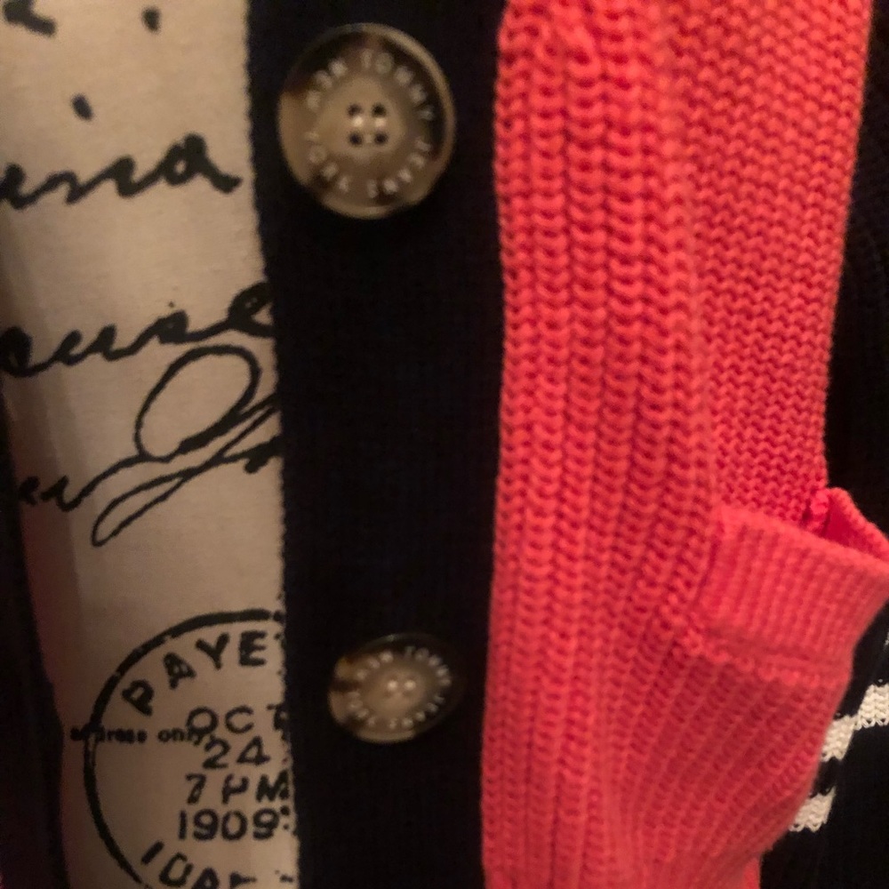 NWT TOMMY JEANS XL COLOR BLOCK CARDI - Picture 6 of 6